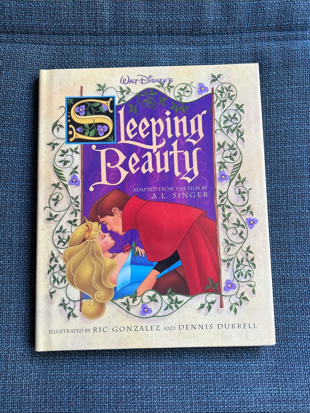 Disney Sleeping Beauty Storybook - Purple, Cream & Red Illustrated Cover